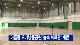 [B tv 세종뉴스]아름동 오가낭뜰공원 숲속 체육관 개관