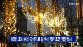 [B tv 세종뉴스]10일, 조치원읍 중심가로 일원서 경관 조명 점등행사