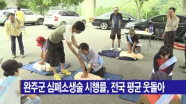 [B tv 전주뉴스] 완주군 심폐소생술 시행률, 전국 평균 웃돌아