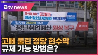 고삐 풀린 정당 현수막…규제 가능 방법은? (B tv 서울뉴스)