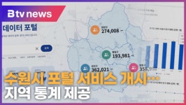 수원시 데이터를 한눈에…포털 서비스 개시 (B tv 수원뉴스)