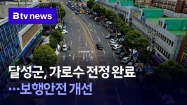 달성군, 가로수 전정 완료…보행안전 개선