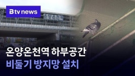 온양온천역 하부공간 비둘기 방지망 설치