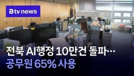 전북 AI행정 10만건 돌파…공무원 65% 사용