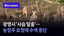 광명시 사슴 탈출… 농장주 요청에 수색 중단