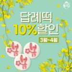 답례떡 전문 떡보의하루 봄 신상 출시, 3월~4월 할인 이벤트도 진행