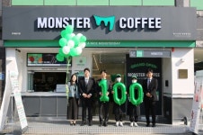 몬스터커피, 전국 가맹점 100호점 돌파