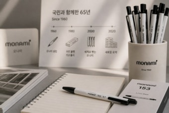 '국산기업' 응원에 다시 뛴 모나미... 대표도 화답