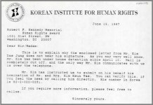 연세대학교 김대중도서관, 김대중의 로버트 케네디 인권상 추천서신 공개