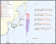 [2024년 태풍 경로: 19호 바리자트] 9일 3시 일본 도쿄 남동쪽 1340km 부근 해상 접근