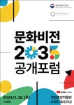 문화예술·체육·관광 분야 향후 10년 정책의 미래 논의… 문화비전 2035 발표, 분야별 전문가 토론 진행