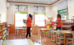 태백시, 신종 코로나 예방 관내 어린이집 실내소독