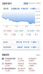 [오늘의 증시] 코스피 1.66% 하락 2626선 마감... 시총 상위 종목 줄줄이 하락