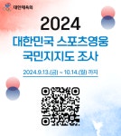 대한체육회, 2024년 대한민국 스포츠영웅 최종후보자 국민지지도 조사