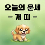 [오늘의 운세] 띠별 운세, 개띠의 7월 23일 하루 흐름 공개