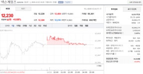넥슨게임즈, 12월 22일 장중 12,230원 0.08% 상승
