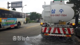 예산군 삽교읍·덕산면,  폭염 대비 살수차 운영
