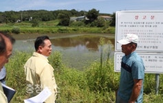 구본영 천안시장, 휴일 반납 가뭄피해농가 지원 총력