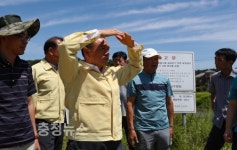 구본영 천안시장, 휴일 반납 가뭄피해농가 지원 총력