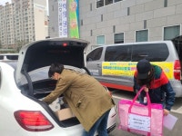 아산시두리사랑주간보호센터, 친환경 농산물 및 방역 꾸러미 전달