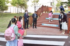 박상돈 천안시장, 코로나19 대응 천안아름초 방문