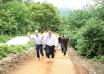 맹정호 서산시장, 부춘산 황톳길 조성사업 현장 방문