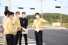 맹정호 서산시장, 추석 대비 확포장공사 개통현장 점검