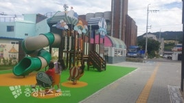 온누리 예산놀이터에 야외 조합 놀이터 조성
