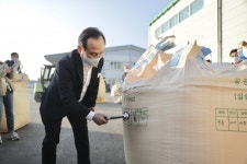 박상돈 천안시장, 공공비축미곡 출하 농민과 현장소통