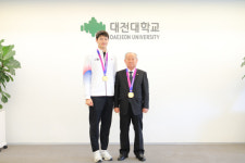 대전대, 아시안게임 2관왕 오상욱 '금의환향'