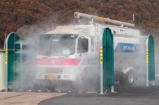 서철모 서구청장, 우명동 거점 소독시설 방문