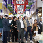 서철모 서구청장, 도마큰시장 아케이드 보수공사 현장 점검