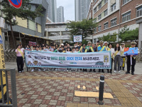 천안시 민관합동 성성초등학교 일원에서 교통안전 캠페인