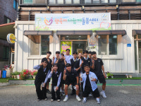 아산스마트팩토리마이스터고등학교 밴드부 학생들, 드럼연계 돌봄 봉사활동
