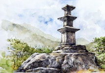 [그림여행] 영국사 망탑봉 삼층석탑