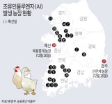 농장내 고병원성 AI 한달간 28건 발생