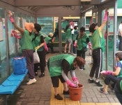 천지동새마을부녀회, 버스승차대 정비