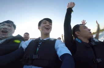'뭉쳐야 뜬다2' 은지원&차은우, 멕시코 물벼락에도 아이돌 미모 고수