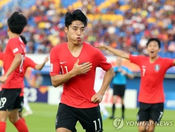 한국 U-23 대표팀, 이동준-조규성 골로 이란에 2대1 승...8강 확정