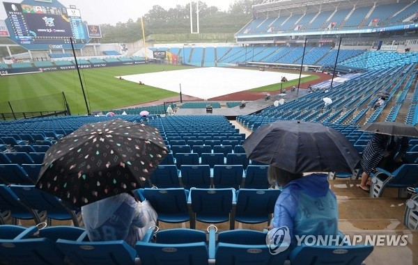 프로야구 4경기가 장마로 취소, 추가 일정은 추후 안내 예정