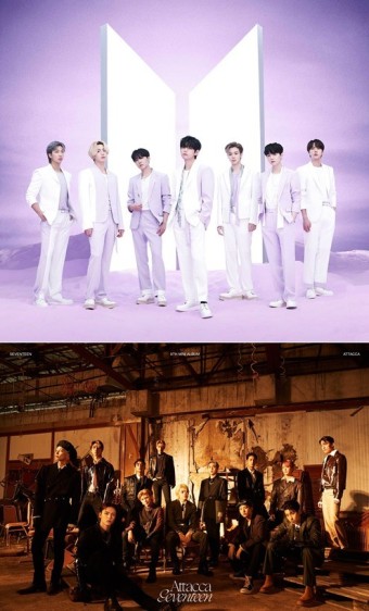 BTS→세븐틴, 日오리콘 차트 장악...연간 랭킹 앨범 부문 '톱10'