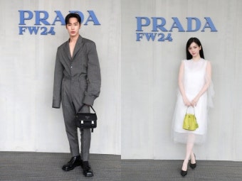 에스파 카리나·이재욱, 이러니 시선집중...프라다 패션쇼 착장 공개