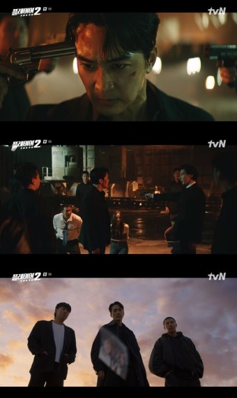 '플레이어2' 송승헌, 시작부터 위기 봉착했다...정수정 총에 맞아 사망