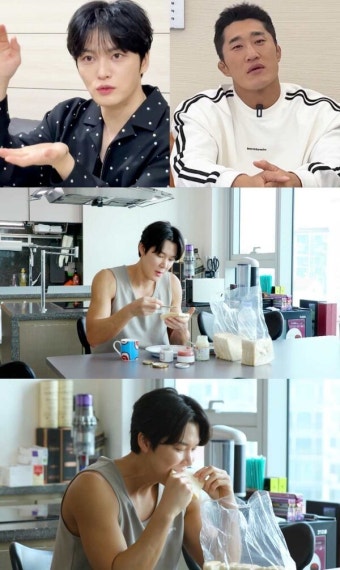 '편스토랑' 추성훈, 박태환 식빵 한줄 먹방에 