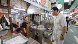 동네한바퀴 원주 도래미시장 김치만두→동치미막국수