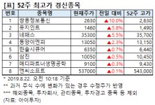[52주 최고가] 쌍용정보통신 10%↑, 8개 종목 장중 신고가