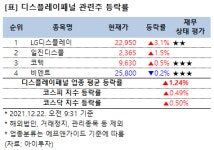 [강세업종] 디스플레이패널 관련주 상승세…LG디스플레이 3%↑