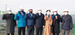 성윤모 장관, 그린뉴딜 중심축 영광 재생에너지 현장 방문