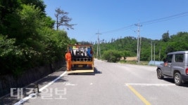 봉화군, 차선 도색으로 밝고 안전한 봉화 만들다