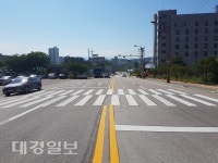 울진 시가지 노후차선 도색공사 시행
